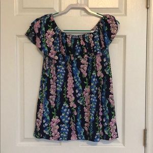 Lilly Pulitzer Off the shoulder floral top